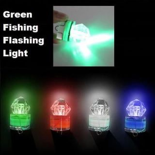 Green LED Deep Sea Underwater Diamond Fishing Flashing Light Bait Lure 
