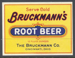 bruckmann s root beer bruckmann co cincinnati ohio