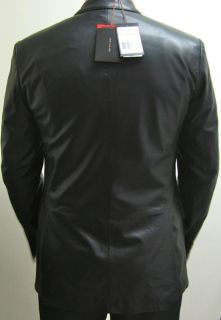 Bruno Magli Mens Leather Blazer Black Size 40 