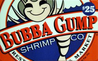 Bubba Gump Gift Card Shrimp Collectible No Value