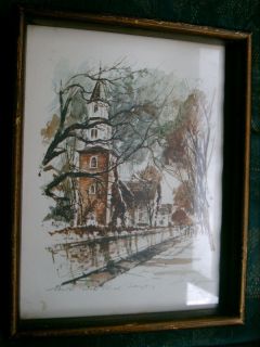 Bruton Parish Church Williamsburg Framed Print by John Haymson Burton 