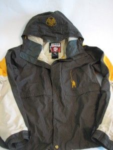 Burton Ronin Gray Black Gold Snow Board Ski Jacket Coat Mens Small 