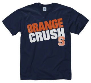 Syracuse Orange Navy Orange Crush Slogan T Shirt