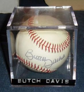Hand Signed 2000 Miami Hurricanes Butch Davis Baseball w Cube w COA 