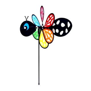 Rainbow Butterfly Wind Spinner Garden Pinwheel Decor