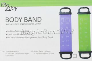 Upper Body Pilates Fitness Band Resistance Handles New
