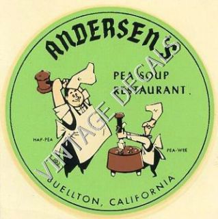 Vintage Andersens Pea Soup Restaurant Buellton California Souvenir 