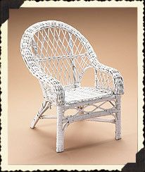  Boyds Valerie's Relaxin' Chair White Wicker 9 50"