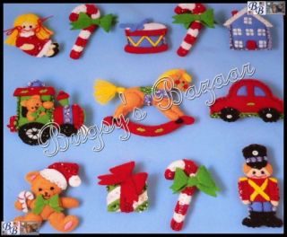 Bucilla Toy Collection Felt Christmas Ornaments Kit