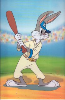 Bugs Bunny Baseball Large Original Animation Art Sericel Cel Warner 