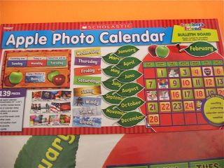 Apple Photo Calendar Bulletin Board Set Teacher Supplies New