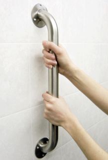 Bathroom Shower Safety Grab Bar w Cover 24 Stainless Steel Handicap 