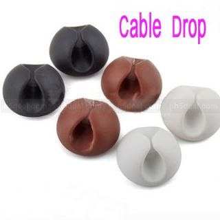   30mm x 18mm. Color white+black+brown. Cable hole diameter 8mm max