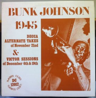 Bunk Johnson His New Orleans Jazz Band in New York 1945 LP Mint DC 