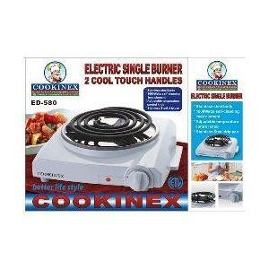 Cookinex Electric Single Burner 2 Cool Touch Handles Drip Pan Ed 550 