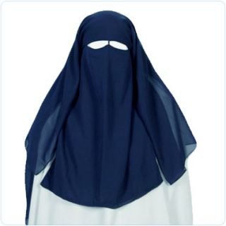 Blue Triangle Niqab Veil Burqa Face Cover Hijab Abaya