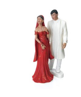   Indian Bride and Groom Mix Match Wedding Cake Toppers