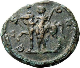 Geta as Caesar Billon Denarius 200 202 AD. Castor Horse Rare Ancient 