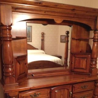 Paul Bunyan Large Mirrored Dresser in Excellent Shape