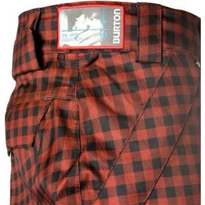 NWT Burton White Collection Division Pants Plaid Red XL