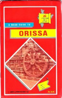 1991 Road Map Orissa India Bhubaneswar Paradip Choudwar