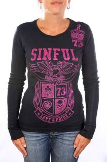 Sinful by Affliction Calera Thermal Shirt s M L XL