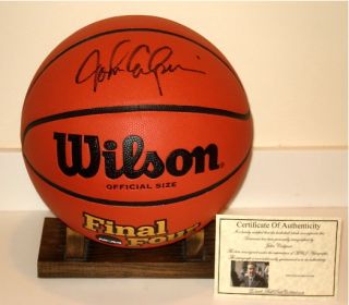 John Calipari Autographed Basketball UK w Proof
