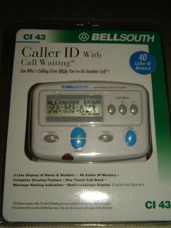 NEW Bellsouth Caller ID with Call Waiting CI 43 Factory Sealed