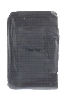 Calvin Klein New Gray Plaid Cotton 220TC 82x108 Flat Sheet Bedding 