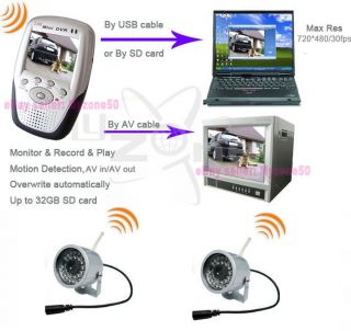Wireless Camera 2 Mini Security Video DVR Motion Cam