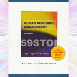 Human Resource Management 10E Lloyd Byars Leslie Rue 0073530557