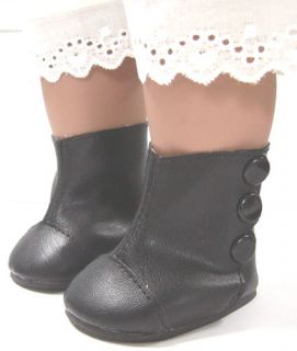 Black High Button Boots Fits American Girl Doll Nellie