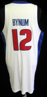 2007/08 Detroit Pistons Will Bynum #12 Game Used White Jersey