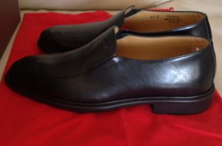 Bally CADDO Plain Black Leather Dress Loafer Rubber Sole