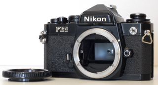 up for bids is this used all black nikon fe 2 camera body the fe2