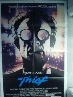 New Original Thief 1 Sheet Movie Poster James Caan