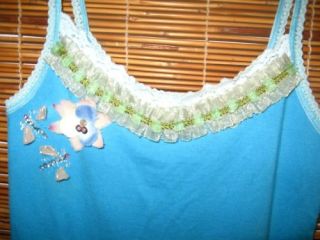 Free People Cami Tank Lace Ribbons Flowers Fireflies XS