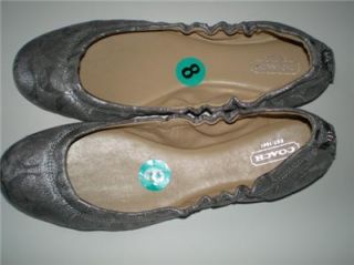 NWOB Coach Signature Camouflage Gray Ballet Flats ALY OP Art Size 8 B