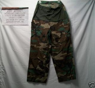 Genuine US Military Camouflage Maternity Pants Size 6 S