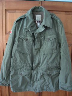 Ralph Lauren Rugby Military Canvas Utility Jacket Coat Green Size M 