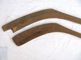 Antique Wooden Ice Hockey Sticks Amish Pond Sticks