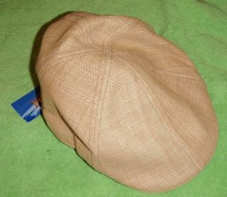 Pendleton Newsboy Cabbie Style Hat Straw Size Large