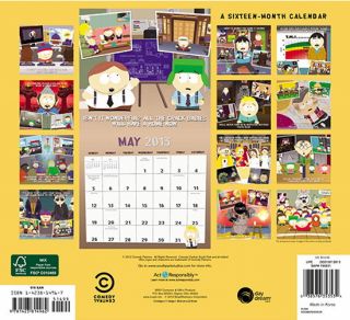 South Park TV Series 16 Month 2013 Wall Calendar NEW SEALED