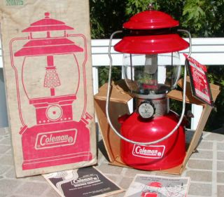 1974 Coleman Red 200A195 200A Camping Lantern in Box