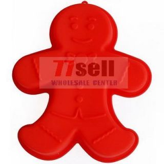 Large Silicone Cake Loaf Mold Xmas Party Gingerbread Man Pan