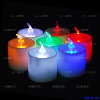 Color LED Changing Flash Candle Light Flicker Electronic Flameless 