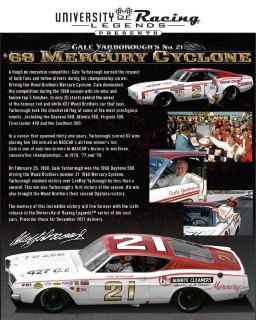 Cale Yarborough 1 24 Signed 21 1968 Mercury Cyclone Only Three Left in 