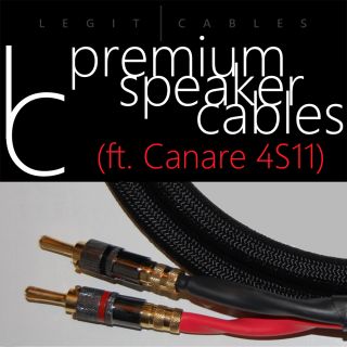 Premium 11AWG Canare 4S11 Speaker Cable 10ft w Locking Banana