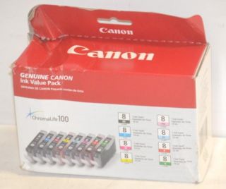 Canon Chromalife 100 8 Color Printer Ink Value Pack Pro9000