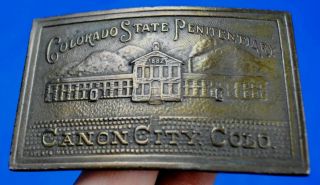 Vintage Old 1970s Canon City Colorado State Penitentiary Brass Belt 